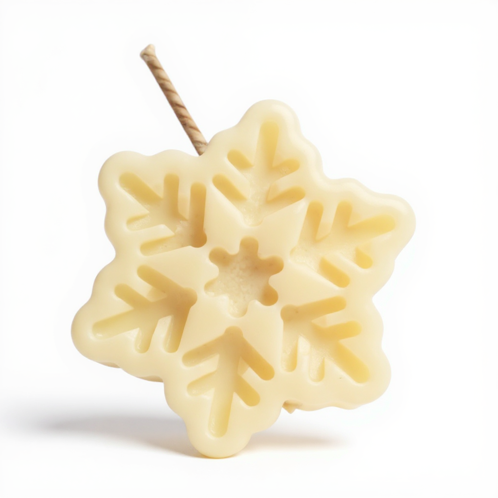 Festive Snowflake Decorative Candle