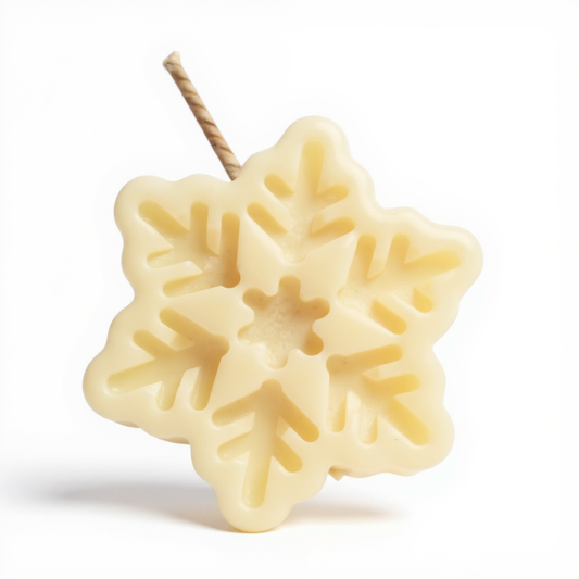 Festive Snowflake Decorative Candle